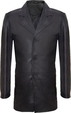 Infinity Leather 3/4 Leather Coat-Rosario