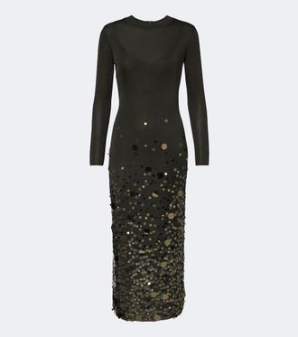 Carolina Herrera Sequined knitted midi dress