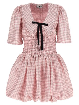 Ganni Pink Check Kleid
