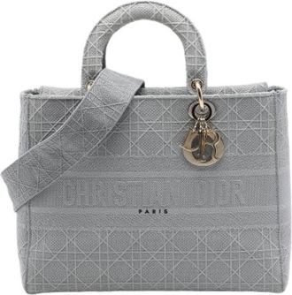 Dior Pre-owned Lady D-Lite - Dames - Vintage Handtas - Grijs - ONE Size - Vintage