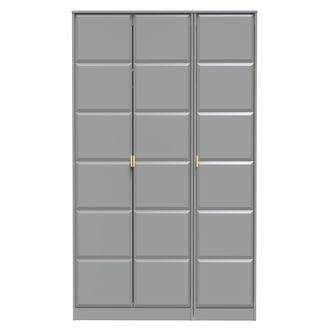 Welcome Furniture Hanover Ready Assembled 3 Door Wardrobe in Dusk Grey - Welcome Furniture | TJ Hughes