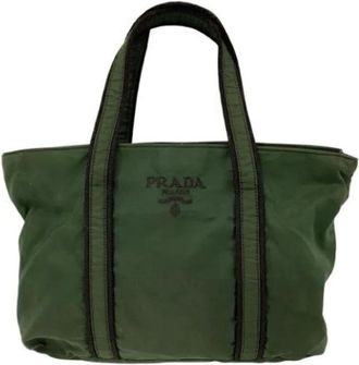 Prada Pre-owned Tote Bags, female, Green, Size: ONE SIZE Pre-owned Vintage Tote Bag