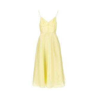 Alberta Ferretti Silk organdy midi dress Woman 40