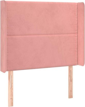 vidaXL Cabecero Con Orejas De Terciopelo Rosa 83x16x118/128 Cm Vidaxl