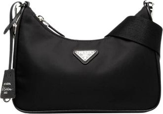 Prada Pre-owned Re-Edition 2005 Satchel - Dames - Vintage Schoudertas - Zwart - ONE Size - Nylon - Vintage