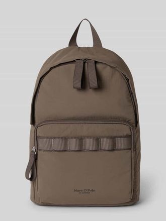 Marc O'Polo Rucksack mit Label Print in Dunkelbraun, Gr&ouml;&szlig;e 1