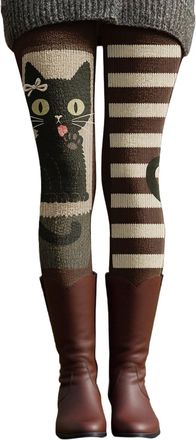 Generic Womens Patterned Tights,Womens Yoga Pants Funny Printed Cat P[attern Tummy Control Workout Leggings Stretch Fitness Comfort Tights Butt Lifting Autumn