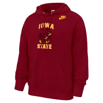 Nike Iowa State Cyclones Club Nike Mens Football Fleece Pullover Hoodie in Red | M31233P394IAST-CRM