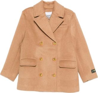 Ganni Giacca doppiopetto - Toni neutri