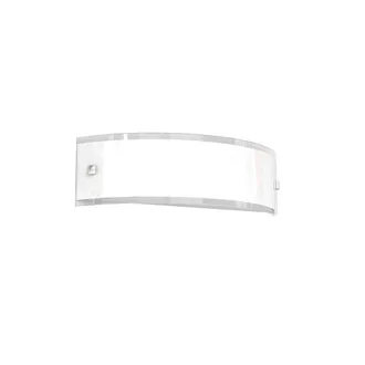 Top-Light Applique Moderno Top Light Linear 1076 A40 E27 Led Vetro Bianco Bordo Trasparente Lucido