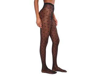 Wolford Daisy Knit Womens Tights Hose Black/Black : XS (411-53 - 99-143 lbs), Elastane/Polyamide/Polyester