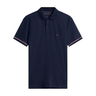 Tommy Hilfiger Heren Liquidtip Poloshirt met Korte Mouwen (Woestijnlucht)
