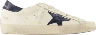 Golden Goose Mens Super-Star Sneakers Beige Leather