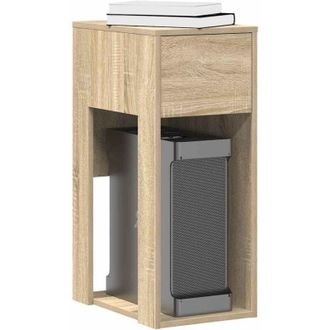 vidaXL Vidaxl - Supporto per Computer a Torre con Cassetto Rovere 30x44x74 cm