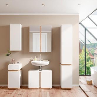 Vicco Conjunto De Muebles De Ba&ntilde;o Gloria, Blanco, 5 Piezas