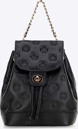 Wittchen Dames Leren Rugzak met Ketting, Zwart, Natuurlijk Leer