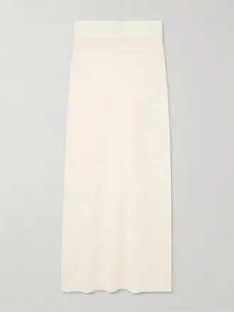 Toteme Gonna Maxi In Misto Lyocell E Cashmere - Bianco