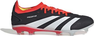 adidas Mens Predator 24 Pro Firm Ground Football Boots in Black-White Textile - Size UK 9.5