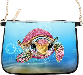 Generic 5D Crossbody Chain Bags PU Art Purses (Turtle)