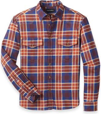 Paul Fredrick Slim Fit Fleetwood Plaid Western Shirt