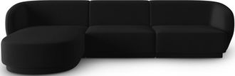 CXL by Christian Lacroix 4-Sitzer Designer Ecksofa Lionel - Samtbezug Schwarz