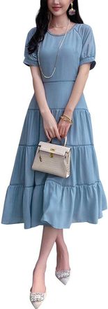 Burryco Burryco Silk-Blend Midi Dress