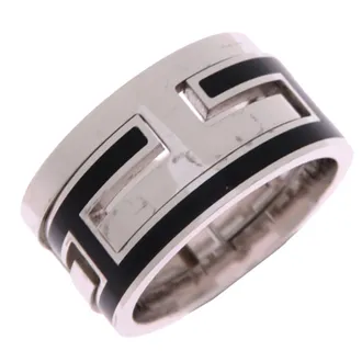 Herm&egrave;s Silver 925 Band Ring (Pre-Owned)