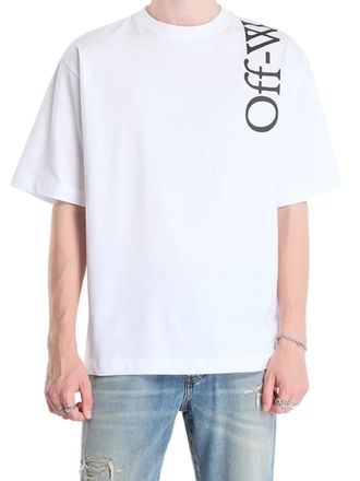 Off-white Minimalist Short-Sleeve Tee with Graphic Print