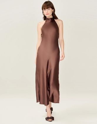 Omnes Womens Seychelles Dress in Chocolate - Brown - Size: 10