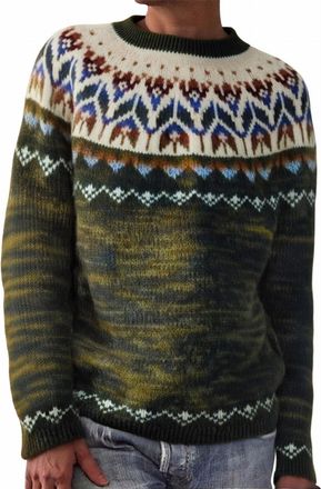 Generic Fairisle Jumper Women Vintage Nordic Pattern Fair Isle Sweaters Winter Warm Knitted Jumpers Festive Knitwear Cozy Fine Knit Pullover Crochet Sweaters,