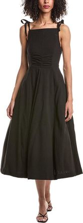 Guizio Brigitte Pinstripe Maxi Gown
