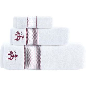 Brooks Brothers Set of 3 Stripe Towels in Scarlet Sage at Nordstrom Rack