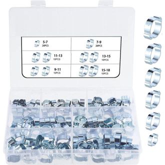 OEM 80 Abrazaderas De Tubo Con Doble Oreja Tipo O De 5 A 18 Mm, Abrazaderas De Tubo Galvanizadas, Abrazaderas De Fijaci&oacute;n De Tuber&iacute;as - Crezuo
