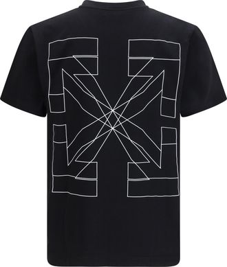 Off-white Mens Big Double Arrow T-Shirt Black Cotton T-Shirts And Polos