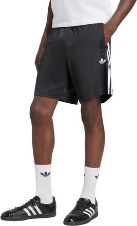 adidas Jacquard Elastic Waist Shorts in Black/white at Nordstrom, Size Medium