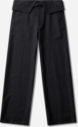 Dries Van Noten Men s Folded Wool Pants Black