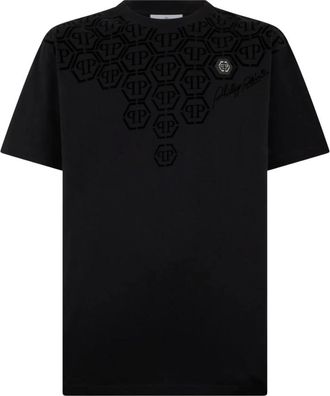 Philipp Plein T-shirt met logo - Heren - T-shirts - Zwart - S - Tops