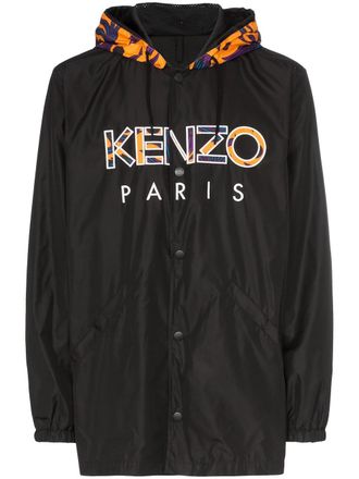 Kenzo Giacca a vento con logo - Nero