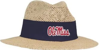 Ahead Mens Ahead Tan Ole Miss Rebels Wellington Gambler Straw Hat at Nordstrom, Size Small/medium