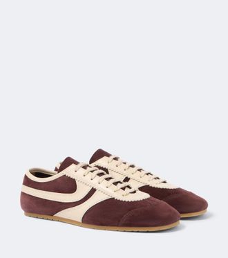 Dries Van Noten Leather-trimmed suede sneakers