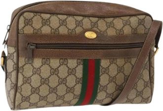 Gucci Pre-owned Vintage Leren Crossbodytas - Dames - Vintage Schoudertas - Beige - ONE Size - Leer - Vintage