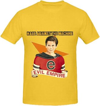Zulian Calzature Rage Against The Mach Evil Empire Soul Men Round Neck Cool Shirt M Yellow