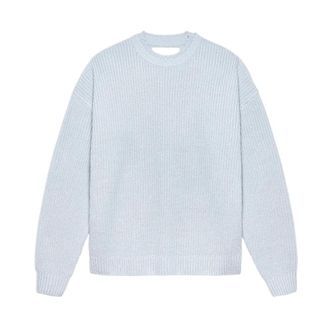 New Amsterdam Surf Association Round-neck Knitwear, male, Blue, Size: S Big Logo Crewneck