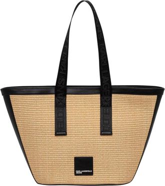 Karl Lagerfeld Shopper Bag - Dames - Tassen - Beige - Maat: ONE Size