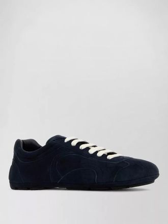 Prada suede leather low-top sneakers