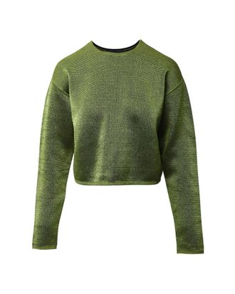 Alexander Wang Cropped Sweater in Green Viscose