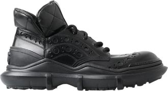 Dolce & Gabbana Black Leather Ankle Casual Mens Boots