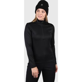 Brunotti Fleecepullover BRUNOTTI Heronne Women Fleece, Damen, Gr. M, schwarz, Fleece, Obermaterial: 85% Polyester, 15% Elasthan, hoch geschlossener Ausschnitt,