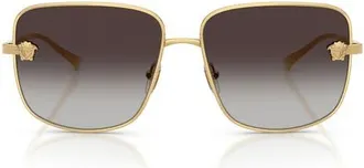 Versace 59mm Square Sunglasses in Gold/grey Gradient at Nordstrom