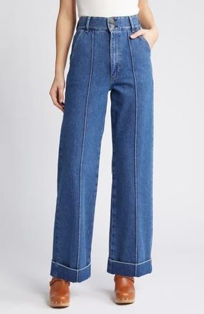 Frame Denim 70s Seamed Crop Straight Leg Jeans in Lago Di Como at Nordstrom Rack, Size 31